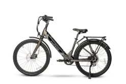 Ampere Deluxe Step Through 26 Inch Wheel Electric Bike Grey