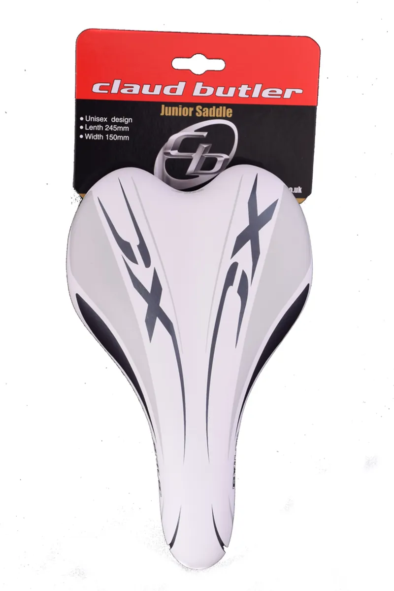 Claud Butler Replacement Kids Bike Saddle White - Image 5